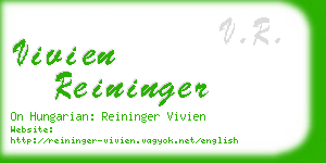 vivien reininger business card